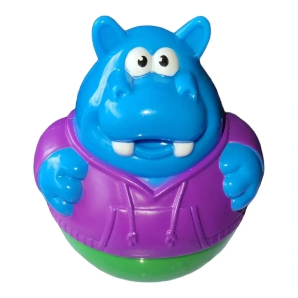 Hippo Weeble Green and Blue with Purple Shirt